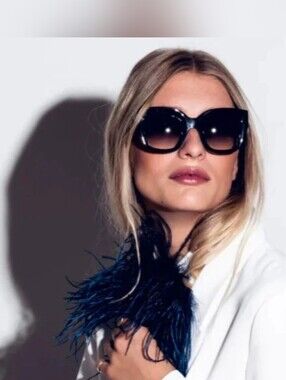 Black Oversized Gradient Lens Sunglasses - Progressives, prescription Glasses